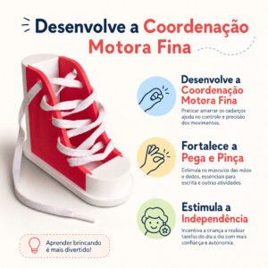 Brinquedo Educativo de Amarrar Cadarço