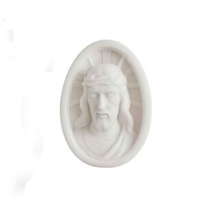 Estátua Escultura de Jesus com Auréola Religiosa Decorativa