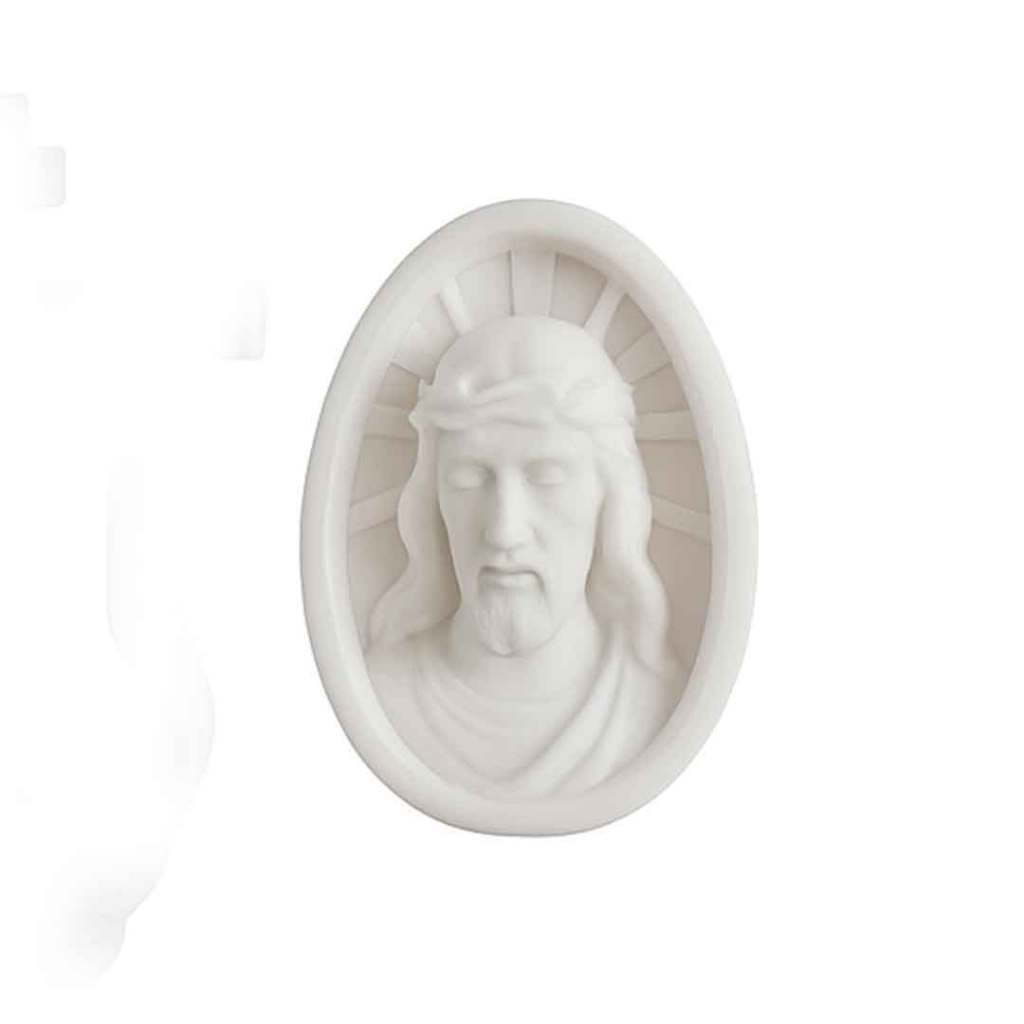 Estátua Escultura de Jesus com Auréola Religiosa Decorativa