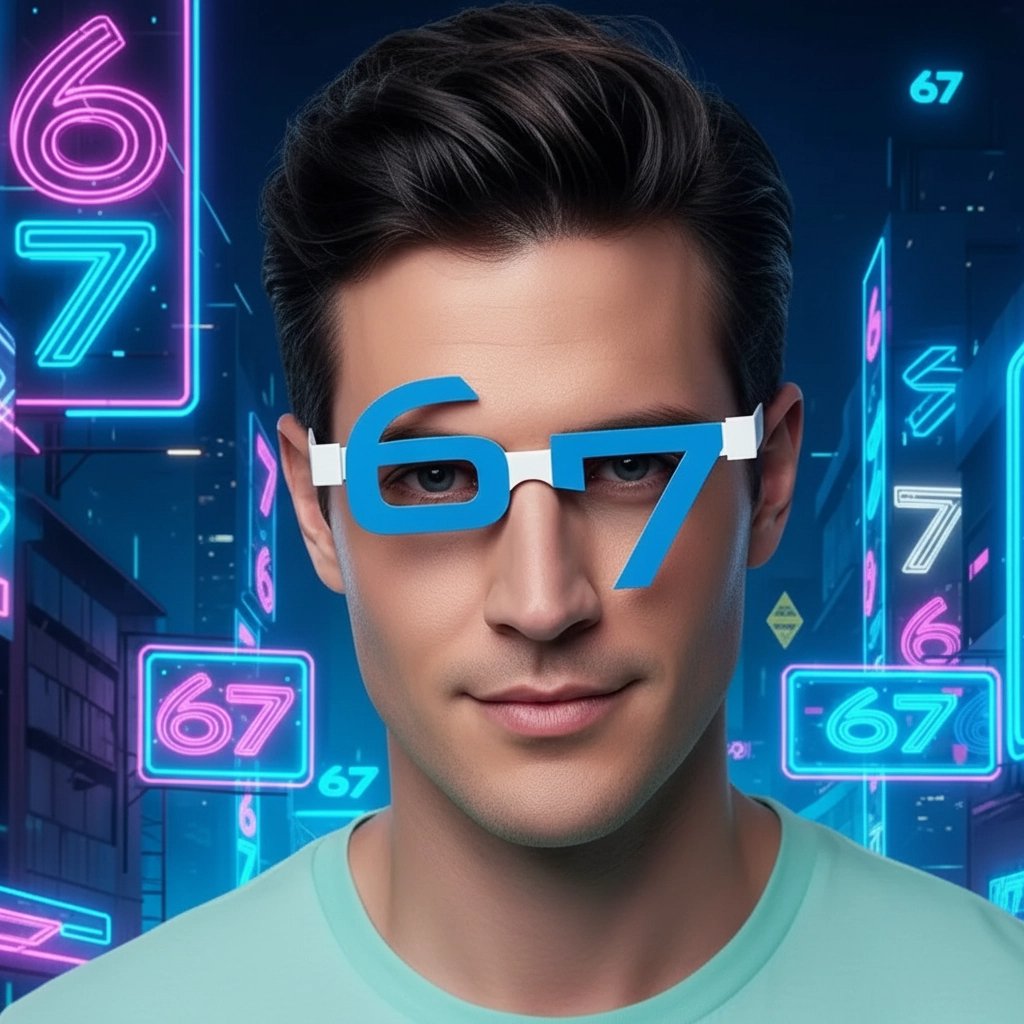 Óculos 67 Six Seven Farmar Aura Infinita Meme - Imagem 2