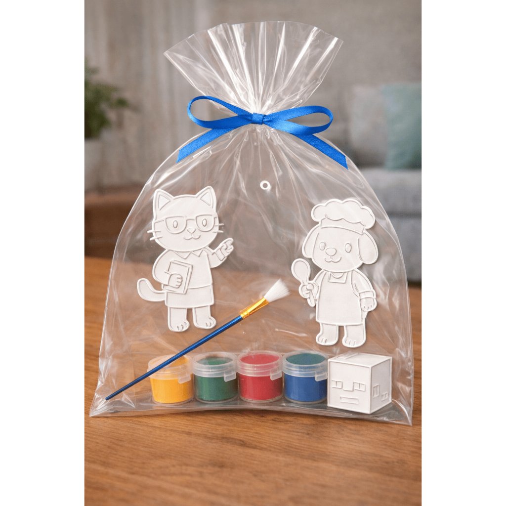 Kit Pintura Infantil para Colorir Personagens Tintas e Pincel - Imagem 6